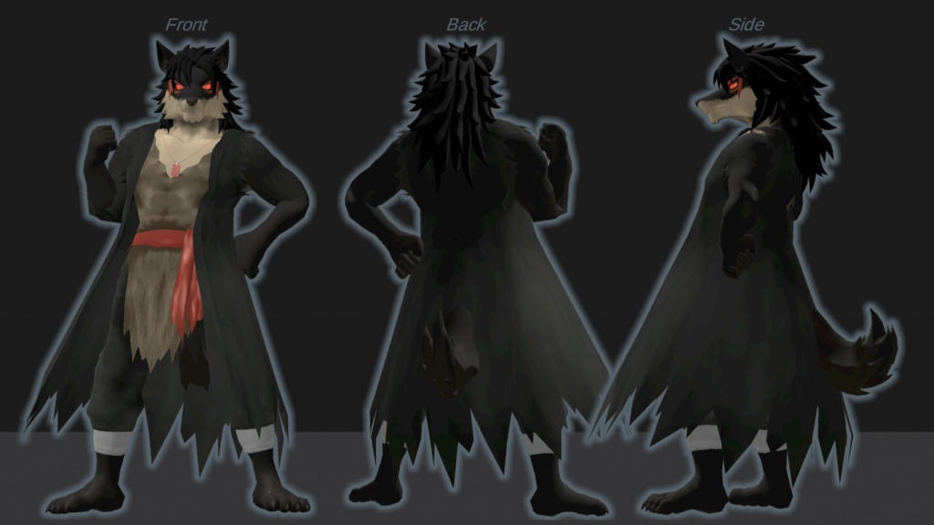 VRChat用狼獣人アバター『外狼(アウトロウ)』