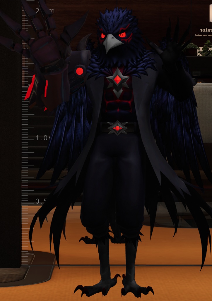 VRChat用カラス獣人アバター『八咫九郎(やたくろう)』