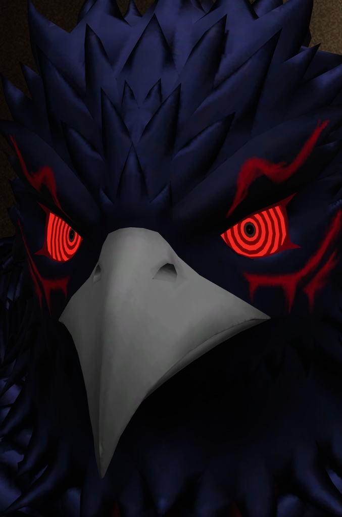 VRChat用カラス獣人アバター『八咫九郎(やたくろう)』