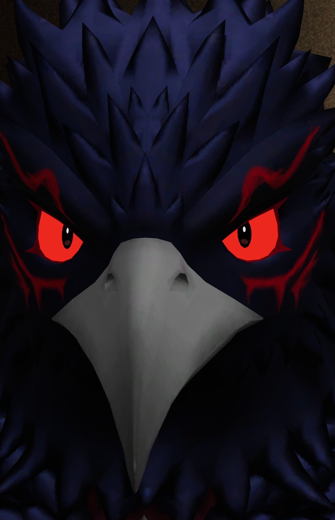 VRChat用カラス獣人アバター『八咫九郎(やたくろう)』