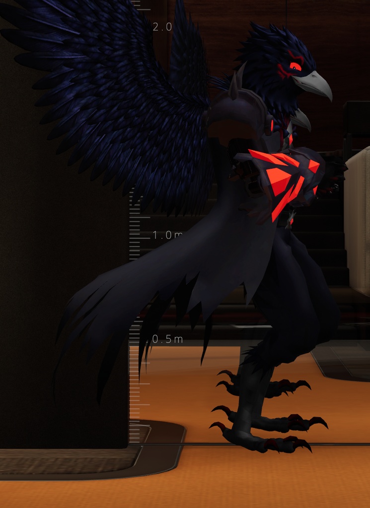 VRChat用カラス獣人アバター『八咫九郎(やたくろう)』