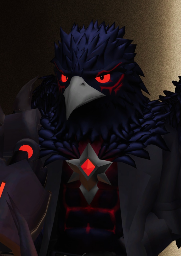 VRChat用カラス獣人アバター『八咫九郎(やたくろう)』