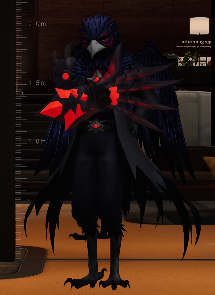 VRChat用カラス獣人アバター『八咫九郎(やたくろう)』