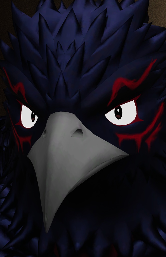 VRChat用カラス獣人アバター『八咫九郎(やたくろう)』