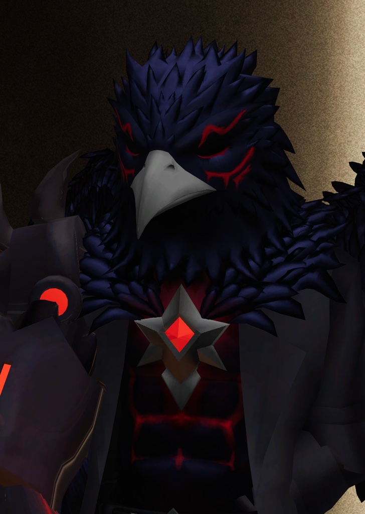 VRChat用カラス獣人アバター『八咫九郎(やたくろう)』