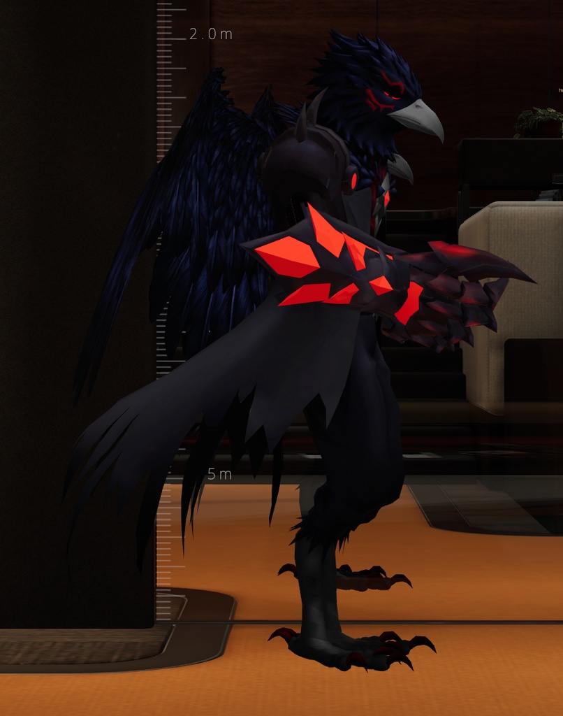 VRChat用カラス獣人アバター『八咫九郎(やたくろう)』