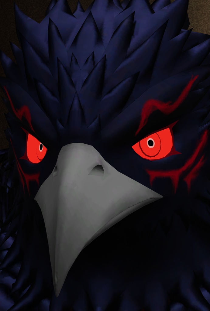 VRChat用カラス獣人アバター『八咫九郎(やたくろう)』