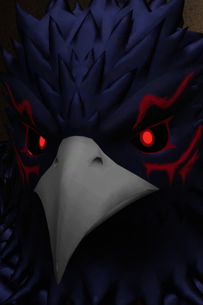 VRChat用カラス獣人アバター『八咫九郎(やたくろう)』