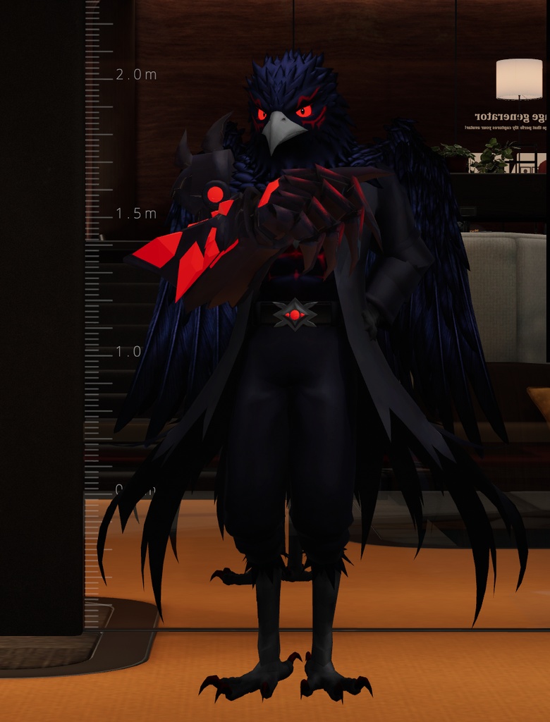VRChat用カラス獣人アバター『八咫九郎(やたくろう)』