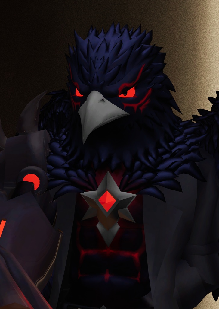 VRChat用カラス獣人アバター『八咫九郎(やたくろう)』