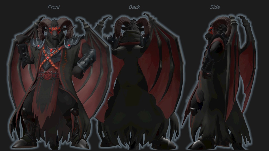 VRChat用羊獣人型悪魔アバター『ラプスくん』