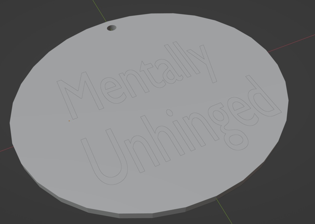 Mentally Unhinged Keychain