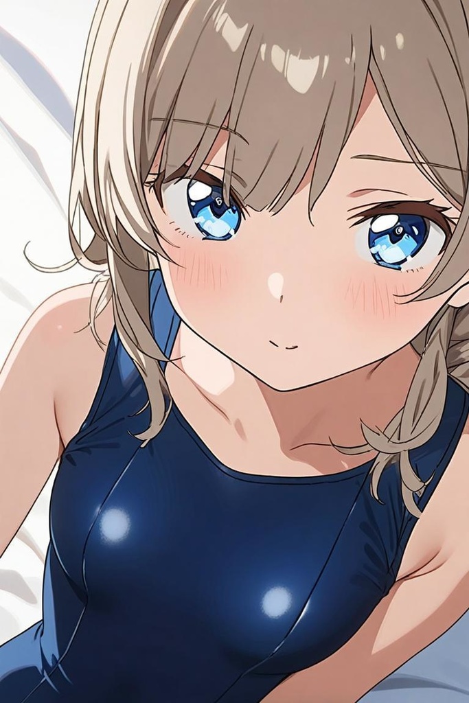 薄茶髪スク水少女５０枚
