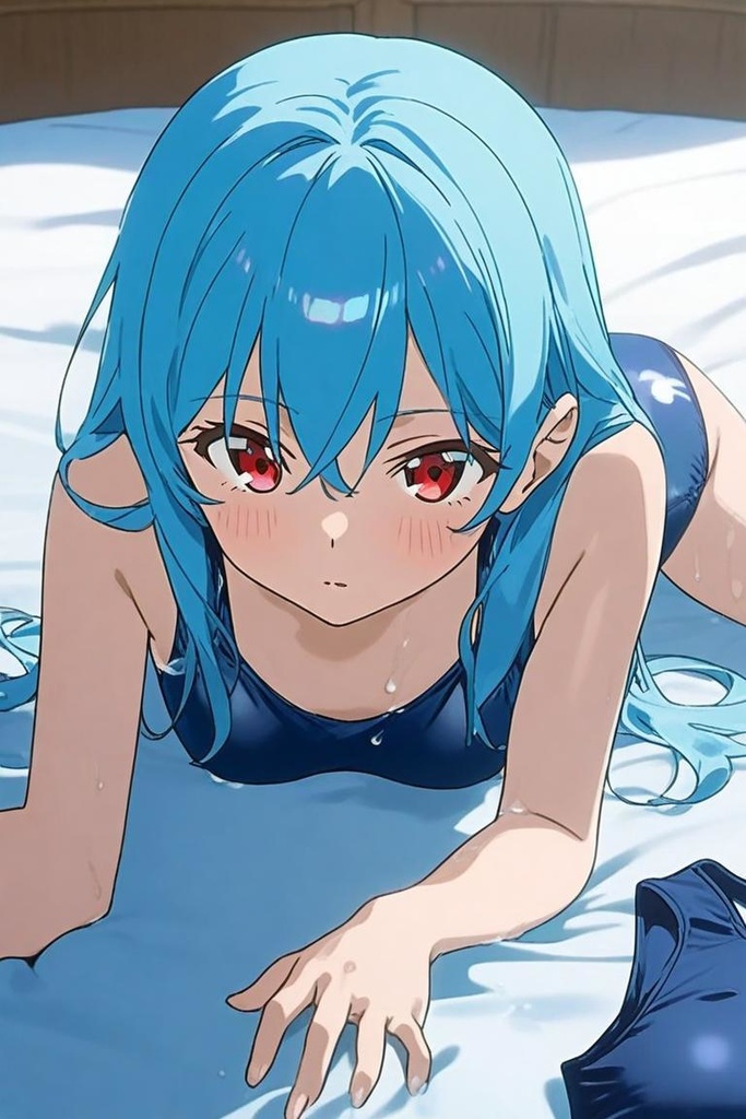 水色髪スク水少女５０枚パート２