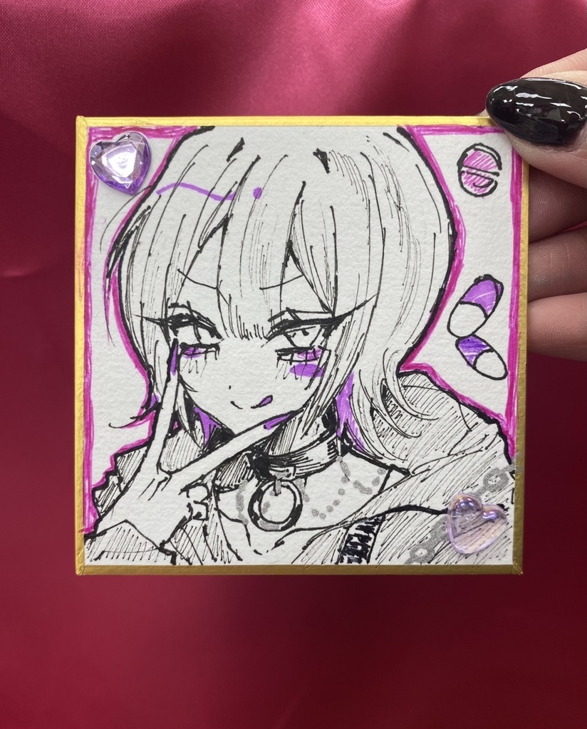 VY2ミニ色紙　けい直筆