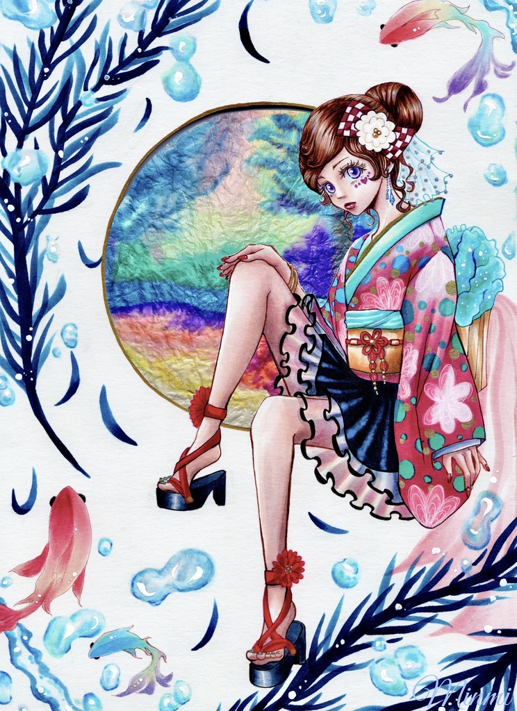 Goldfish Princess アクリルキーホルダー