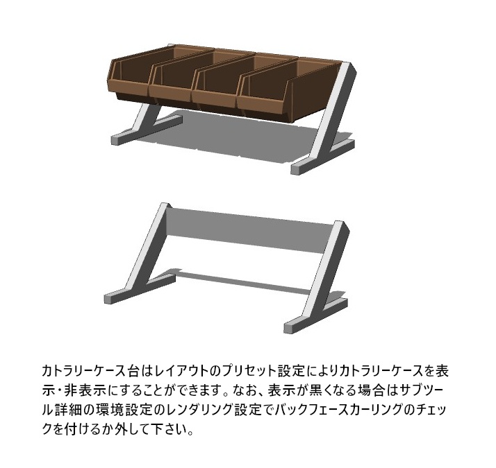 ファミレス用カトラリーセット【3D素材】