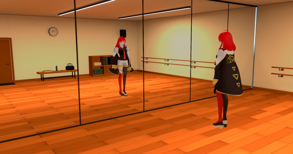 【Warudo用】3Dダンススタジオ｜リアルタイムミラー対応