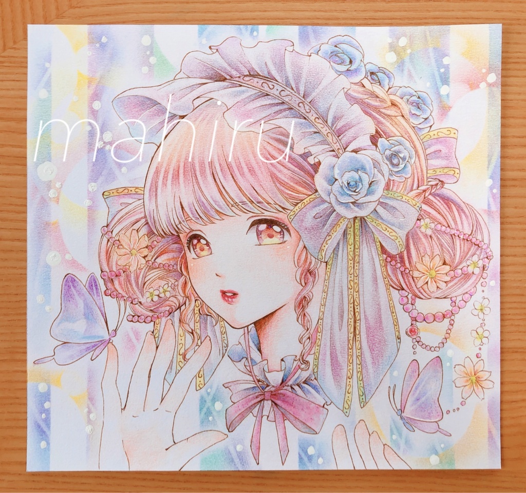 創作【うつつの虹彩】手描きイラスト