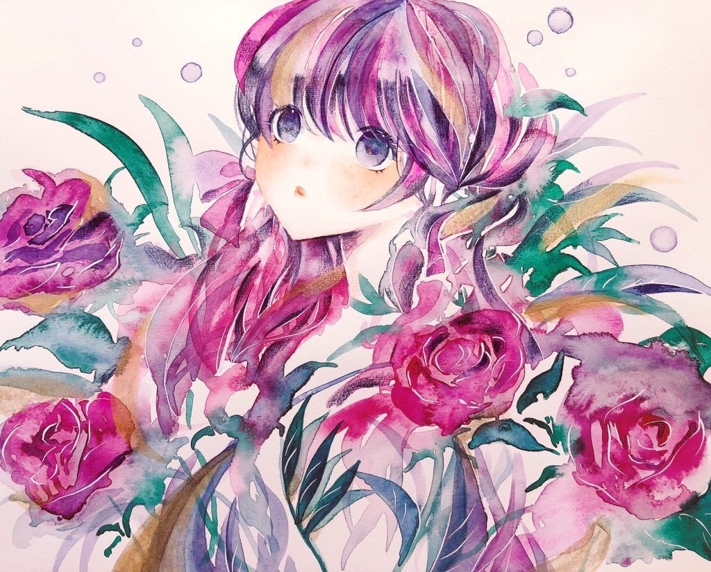 創作 『君は自分の美しさをまだ知らない』 手描きイラスト