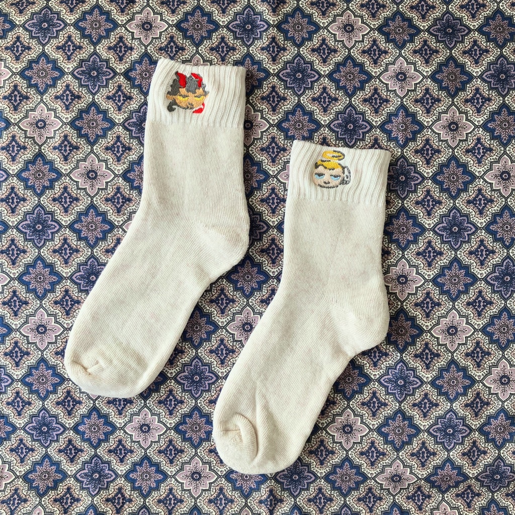 【万聖街】刺繍靴下/ニック＆リンセット