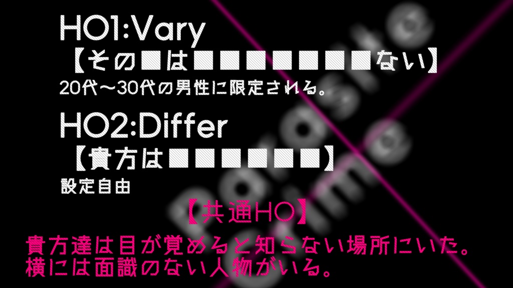 【CoCシナリオ】パラサイト・クライム