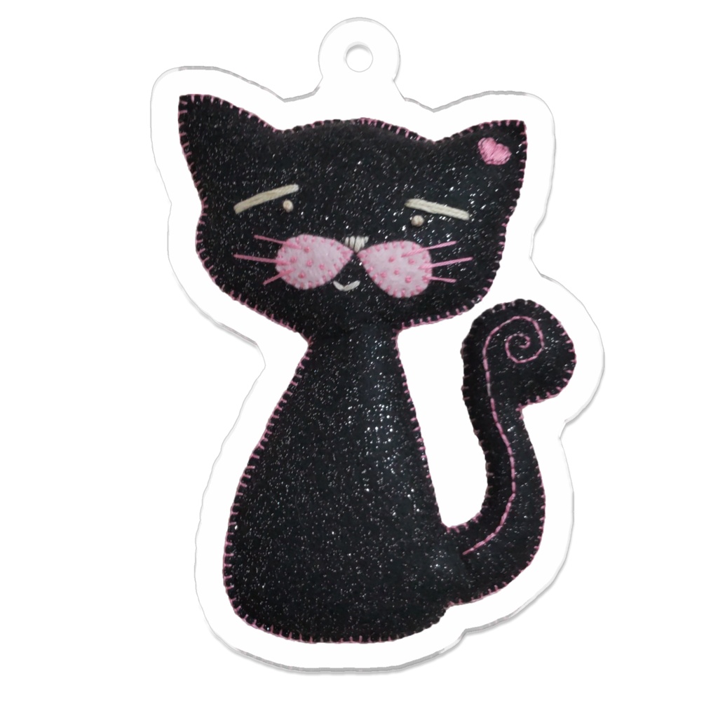 黒猫(ハート)アクキー