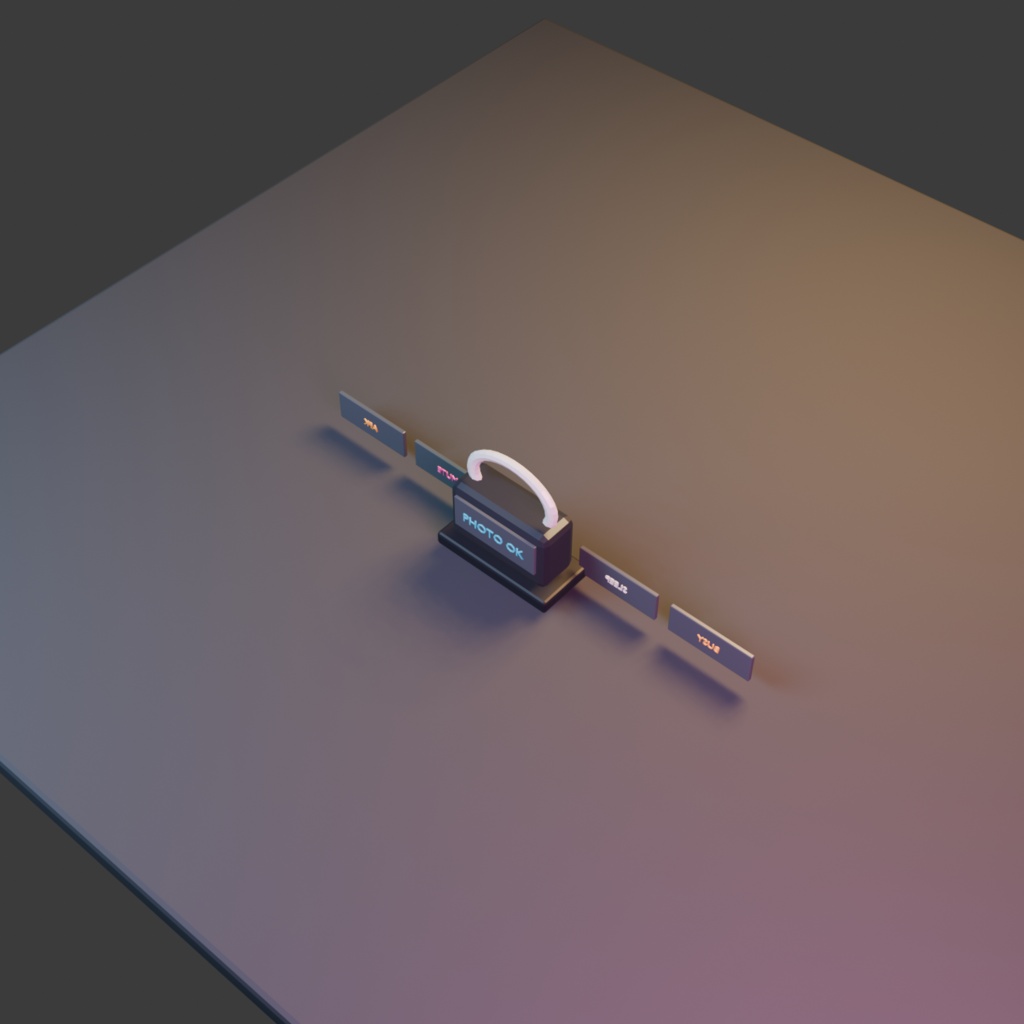 【3D小道具】SoftSignal Status Beacon|状態表示サイン6種【VRChat / Unity / Blender】