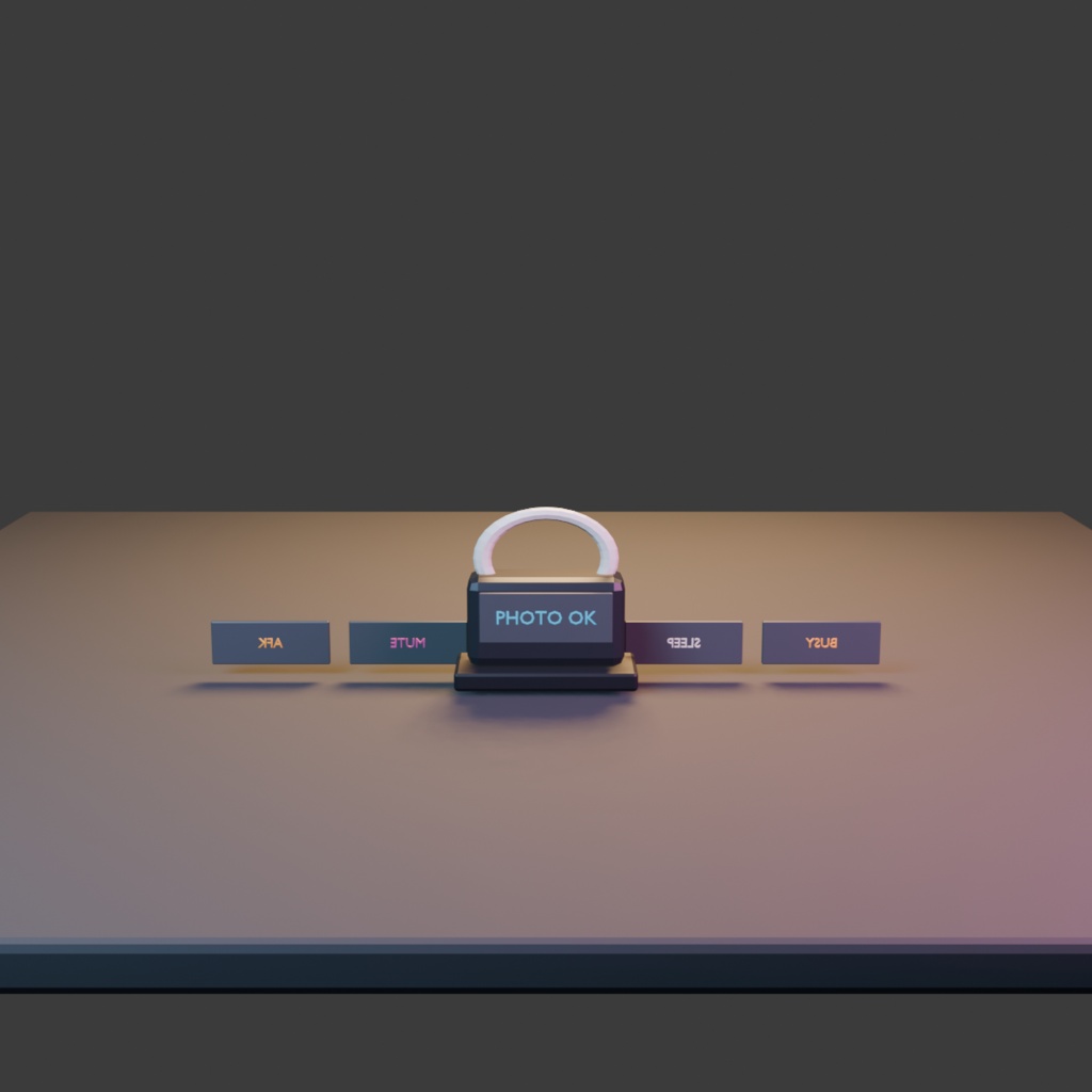 【3D小道具】SoftSignal Status Beacon|状態表示サイン6種【VRChat / Unity / Blender】