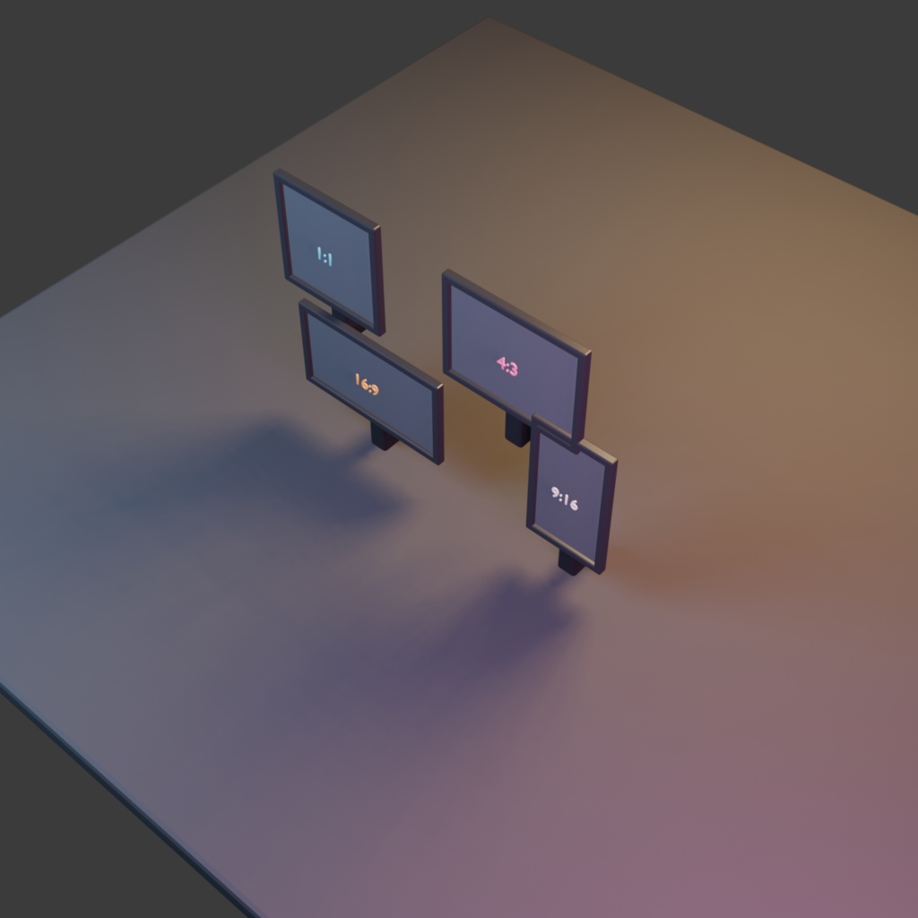 【3D小道具】SoftSignal Photo Frame Kit|縦横4比率【VRChat / Unity / Blender】