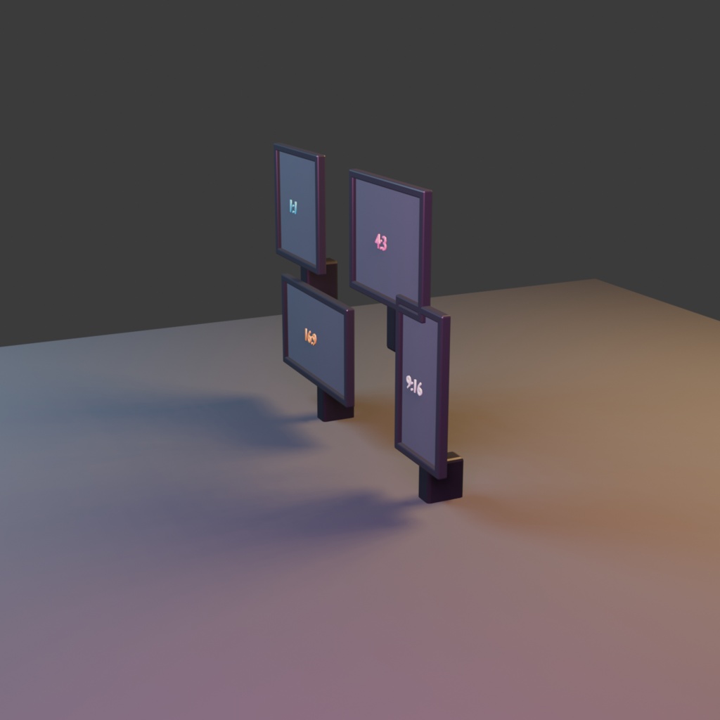 【3D小道具】SoftSignal Photo Frame Kit|縦横4比率【VRChat / Unity / Blender】