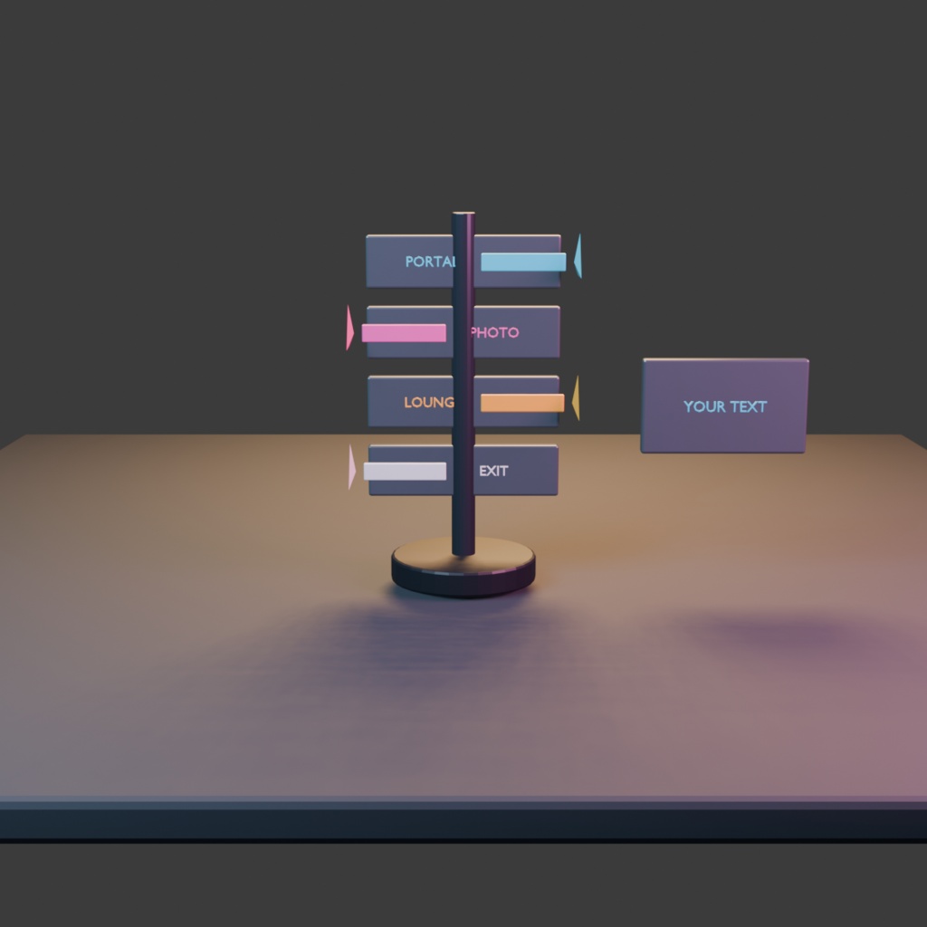 【3D小道具】SoftSignal Wayfinder|案内サインキット【VRChat / Unity / Blender】
