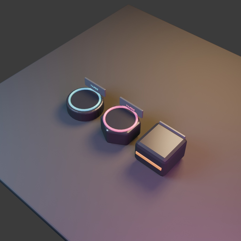 【3D小道具】SoftSignal Display Pod|軽量展示台3種【VRChat / Unity / Blender】