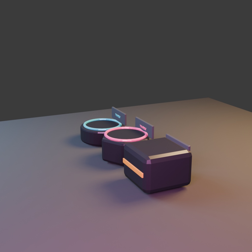 【3D小道具】SoftSignal Display Pod|軽量展示台3種【VRChat / Unity / Blender】