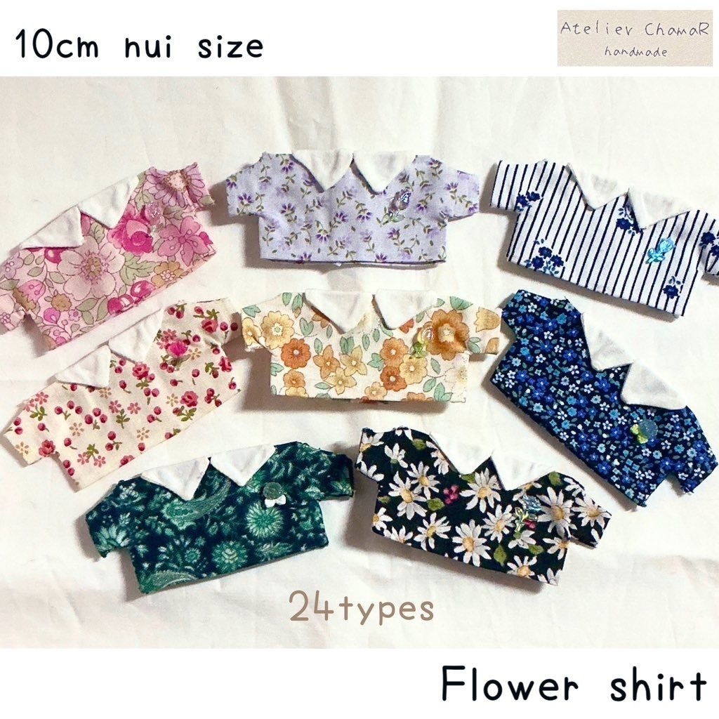 Flower shirt🌷(Orange)/10cm nui size