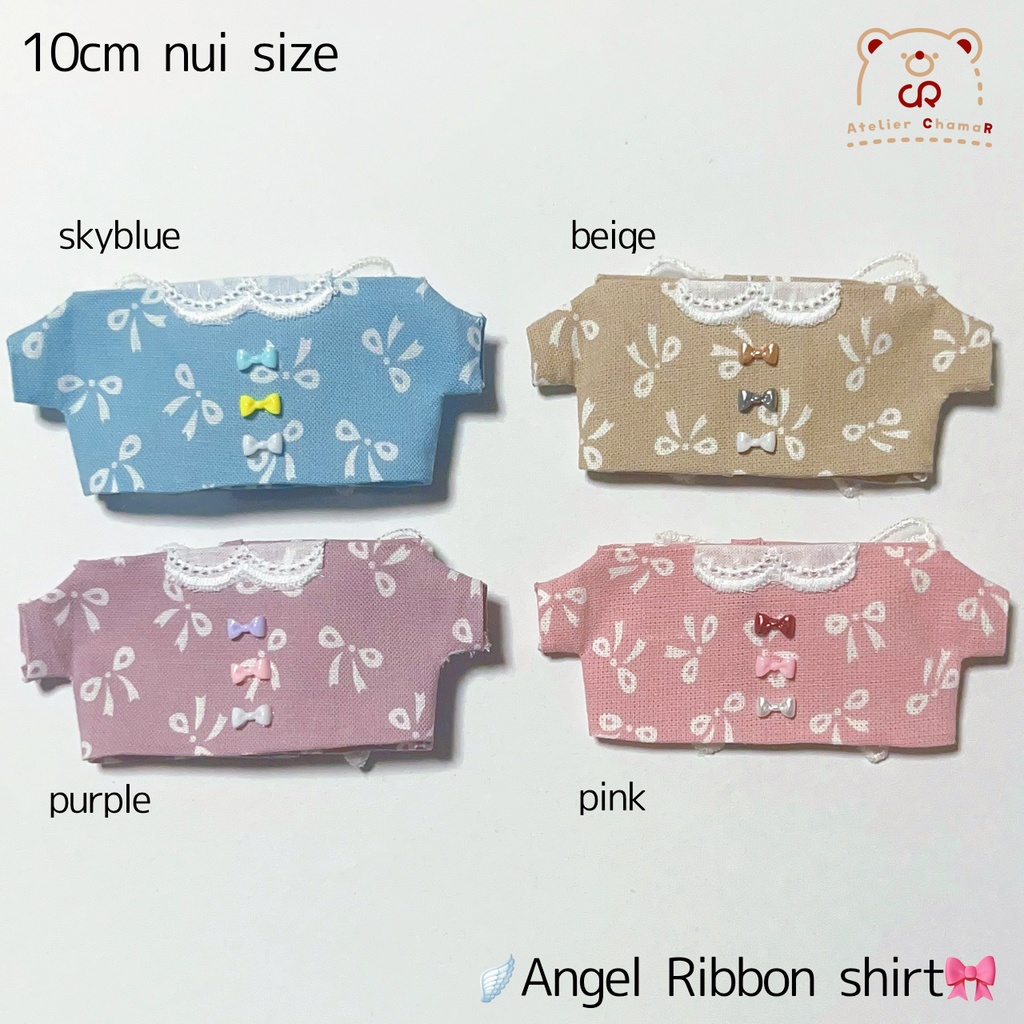 🪽Angel Ribbon shirt🎀／10cm nui size