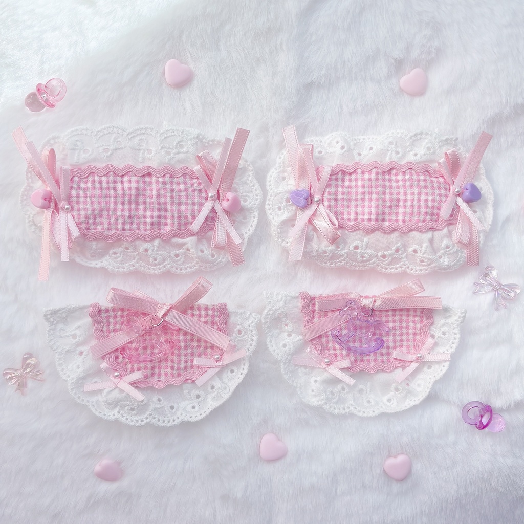 ファンシーベイビーセット(ヘッドドレス、スタイ2点セット)