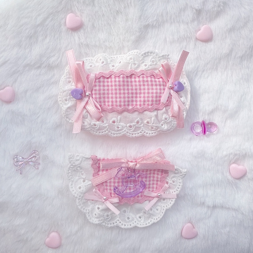 ファンシーベイビーセット(ヘッドドレス、スタイ2点セット)