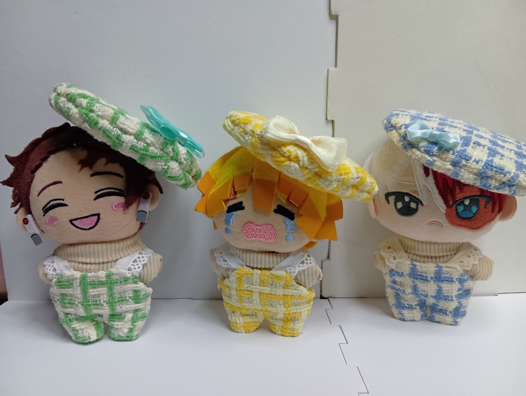 10〜12cmぬい用 チェック柄3点セット