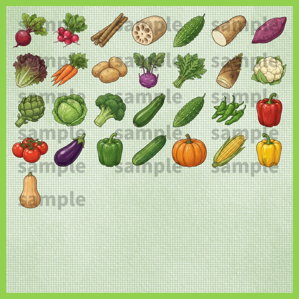 【料理・食材シリーズ】野菜イラスト素材