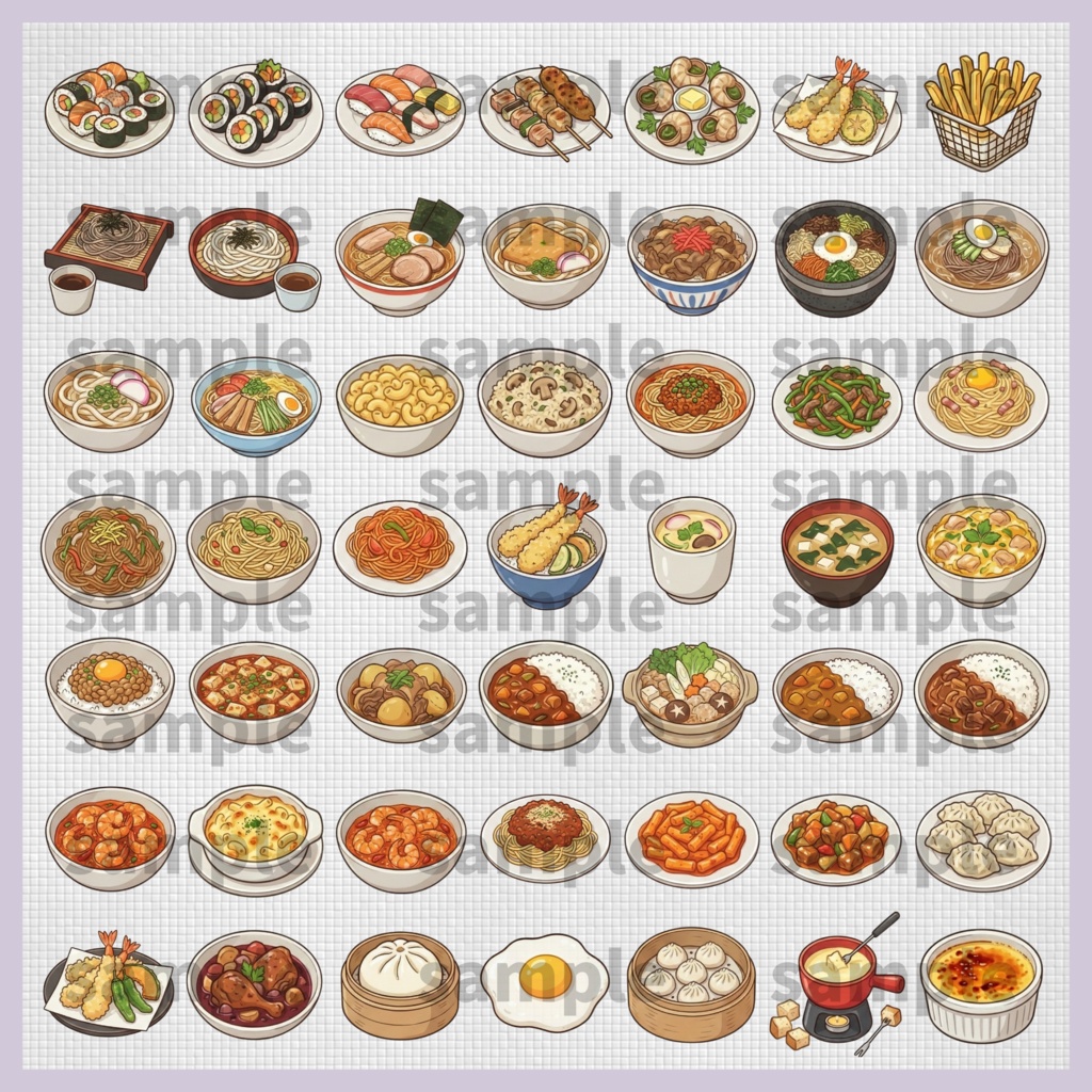 【料理・食材シリーズ】料理イラスト素材