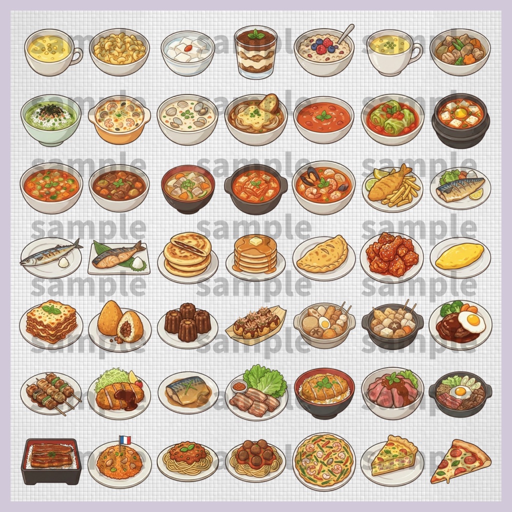 【料理・食材シリーズ】料理イラスト素材