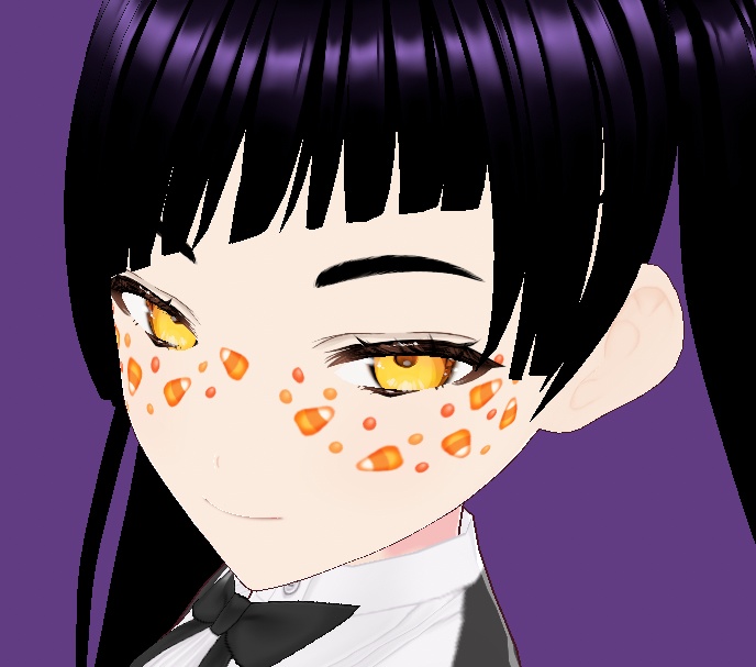 Halloween candy face stickers-decora-vroid makeup