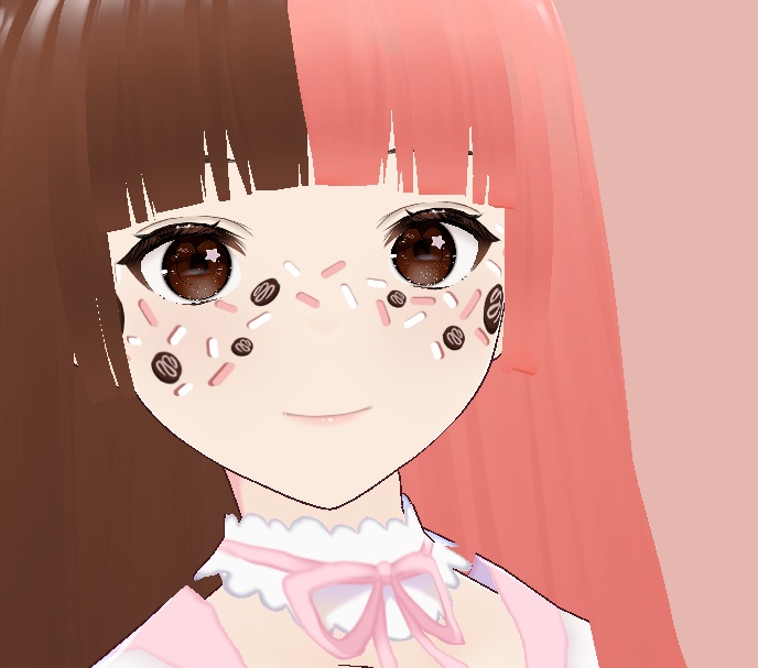 sweet chocolate face stickers for vroid- vroid texture 
