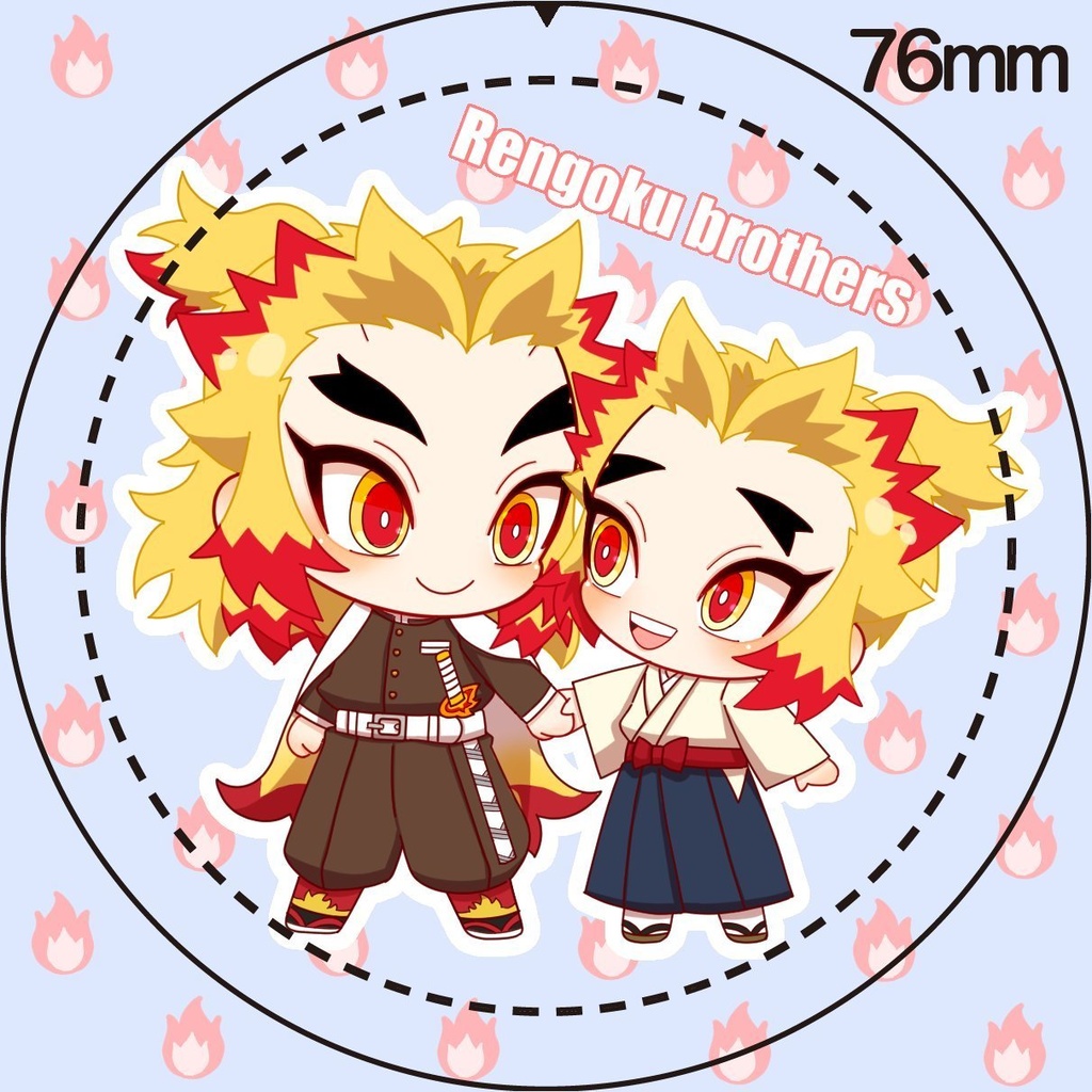 煉獄兄弟ミラー缶バッチ