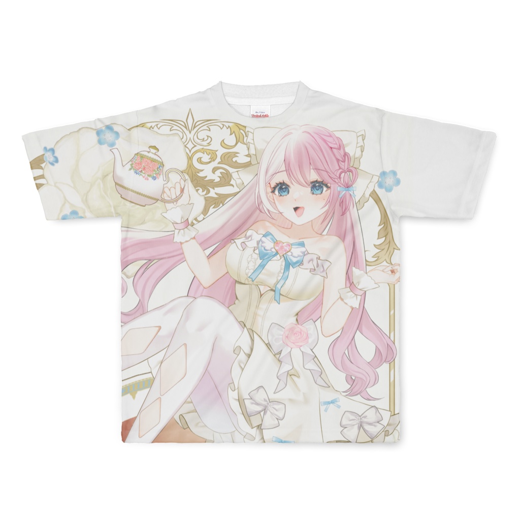 夢見らむ/フルグラフィックTシャツ(白ドレス)