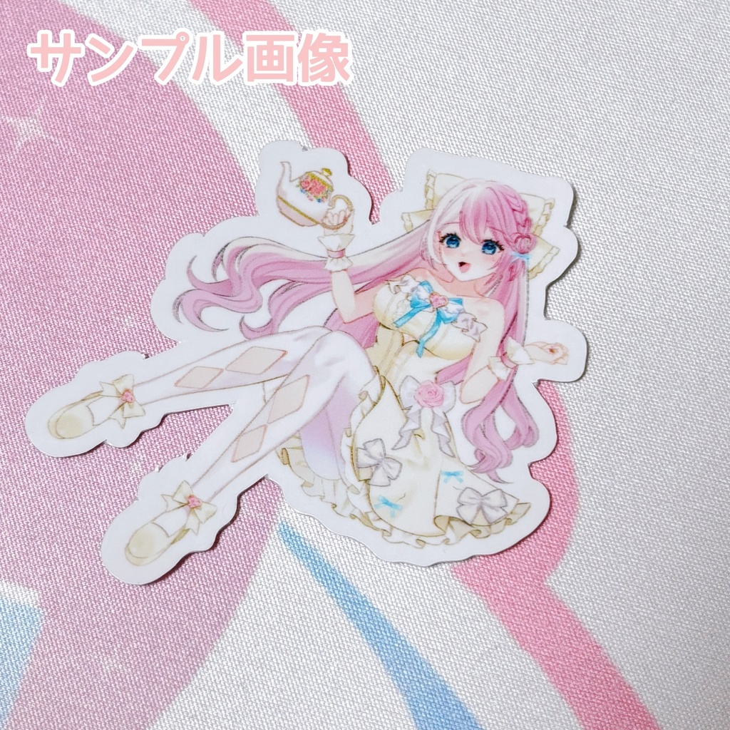 夢見らむ/スマホステッカー(白ドレス/差分3種)