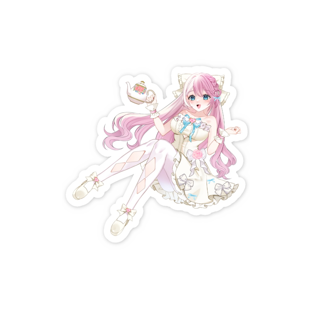 夢見らむ/スマホステッカー(白ドレス/差分3種)