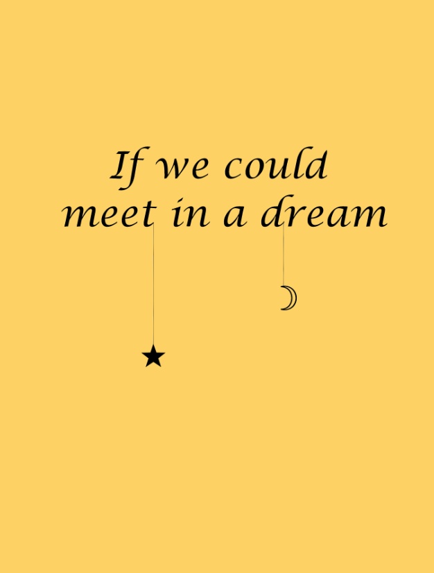 If we could meet in a dream