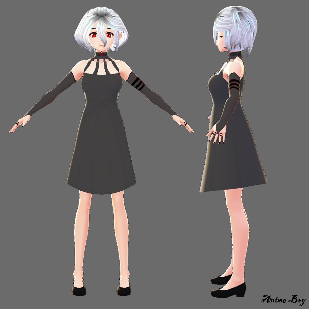 VRM model for Vampire Girl named Satella Redheart